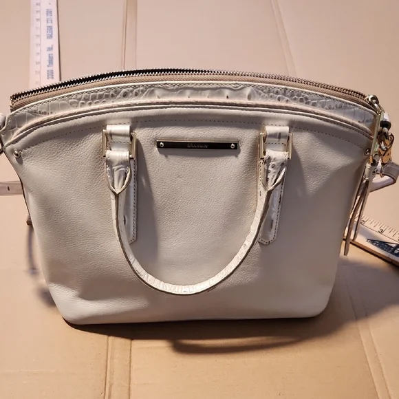 Brahmin White and Gray Satchel - Picture 8 of 8